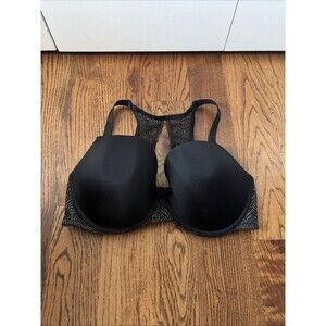 Paramour Bra Black Size 40DDD Seamless Plunge T Back Underwire